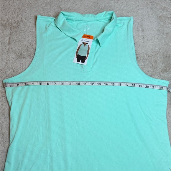 NWT HEAD Women's Sleeveless Polo - Mint Green sz XXL - Picture 3 of 3